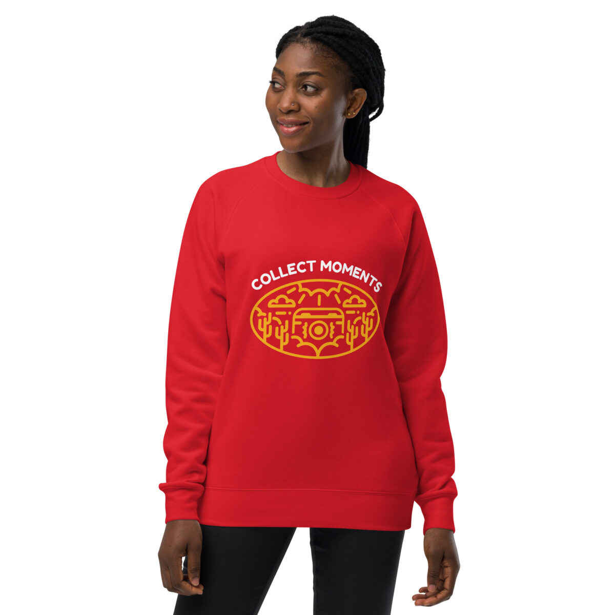 unisex raglan sweatshirt red front 643fb65a1a1a2