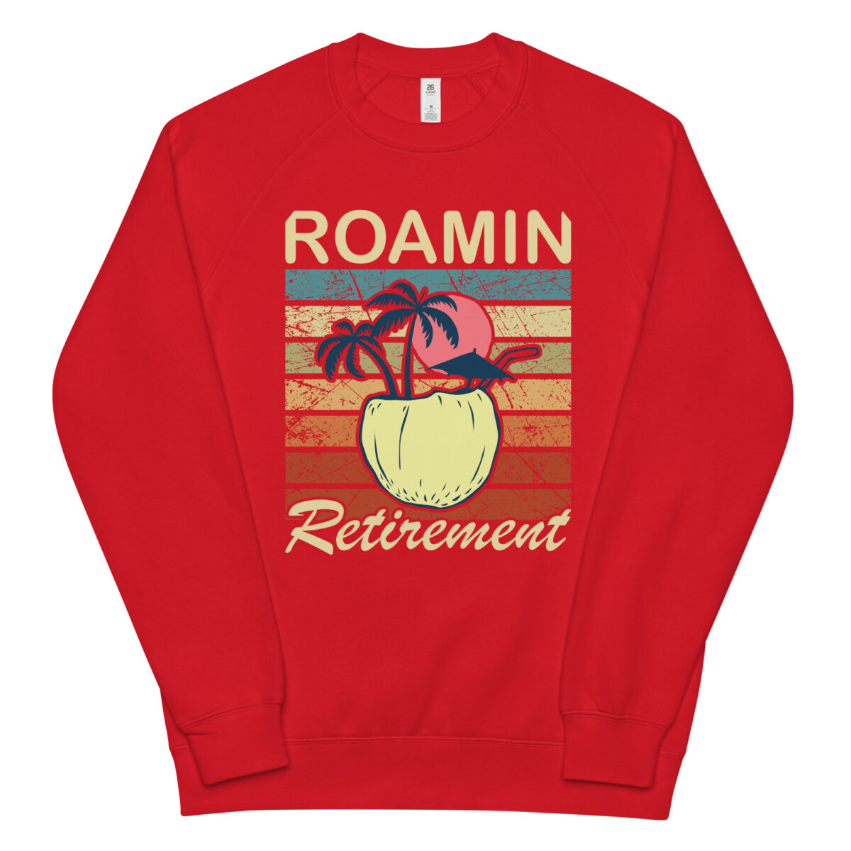 unisex raglan sweatshirt red front 644002753a0e8