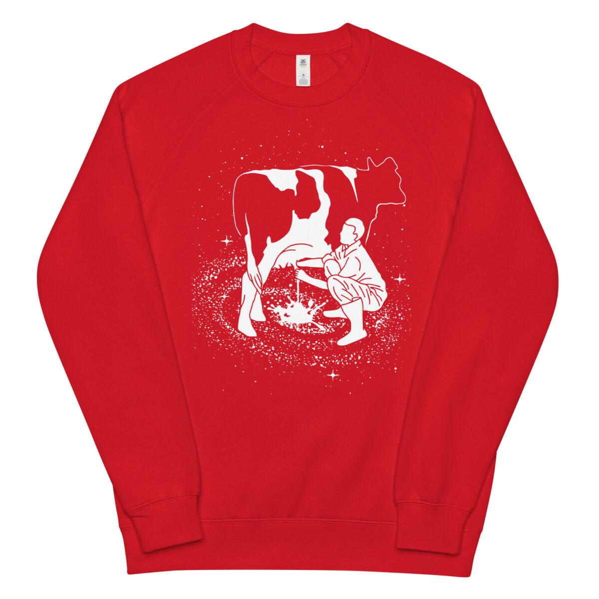 unisex raglan sweatshirt red front 644139ede7afb