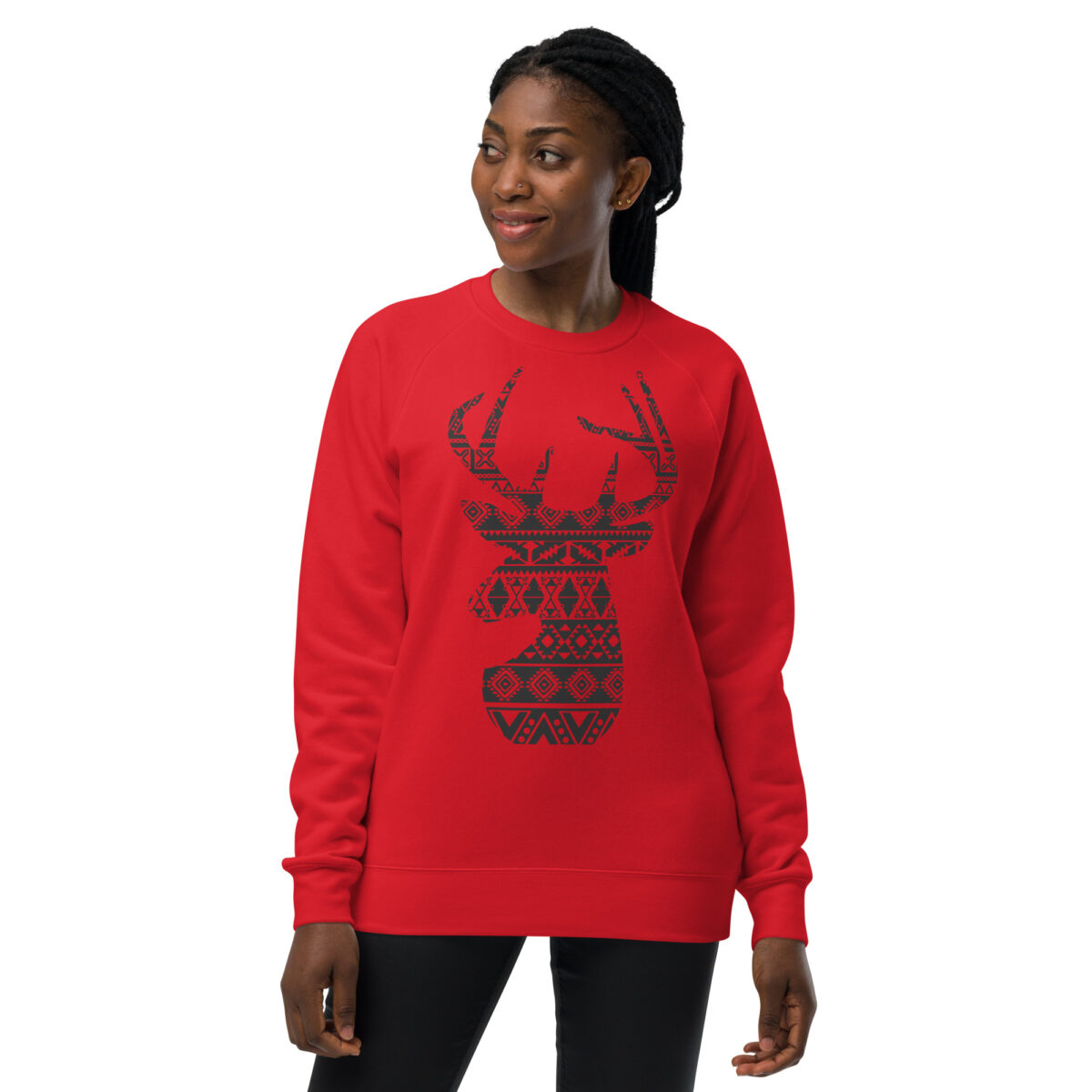 unisex raglan sweatshirt red front 644167616e15c