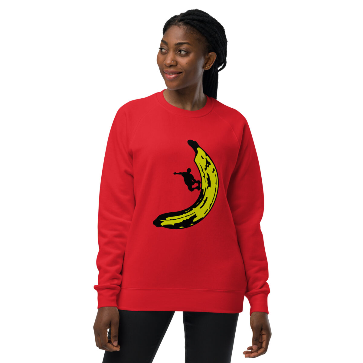 unisex raglan sweatshirt red front 644173936ffad