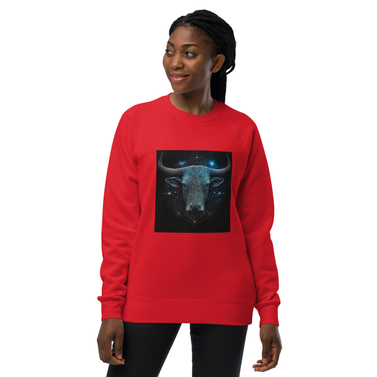 unisex raglan sweatshirt red front 644178a0a246b