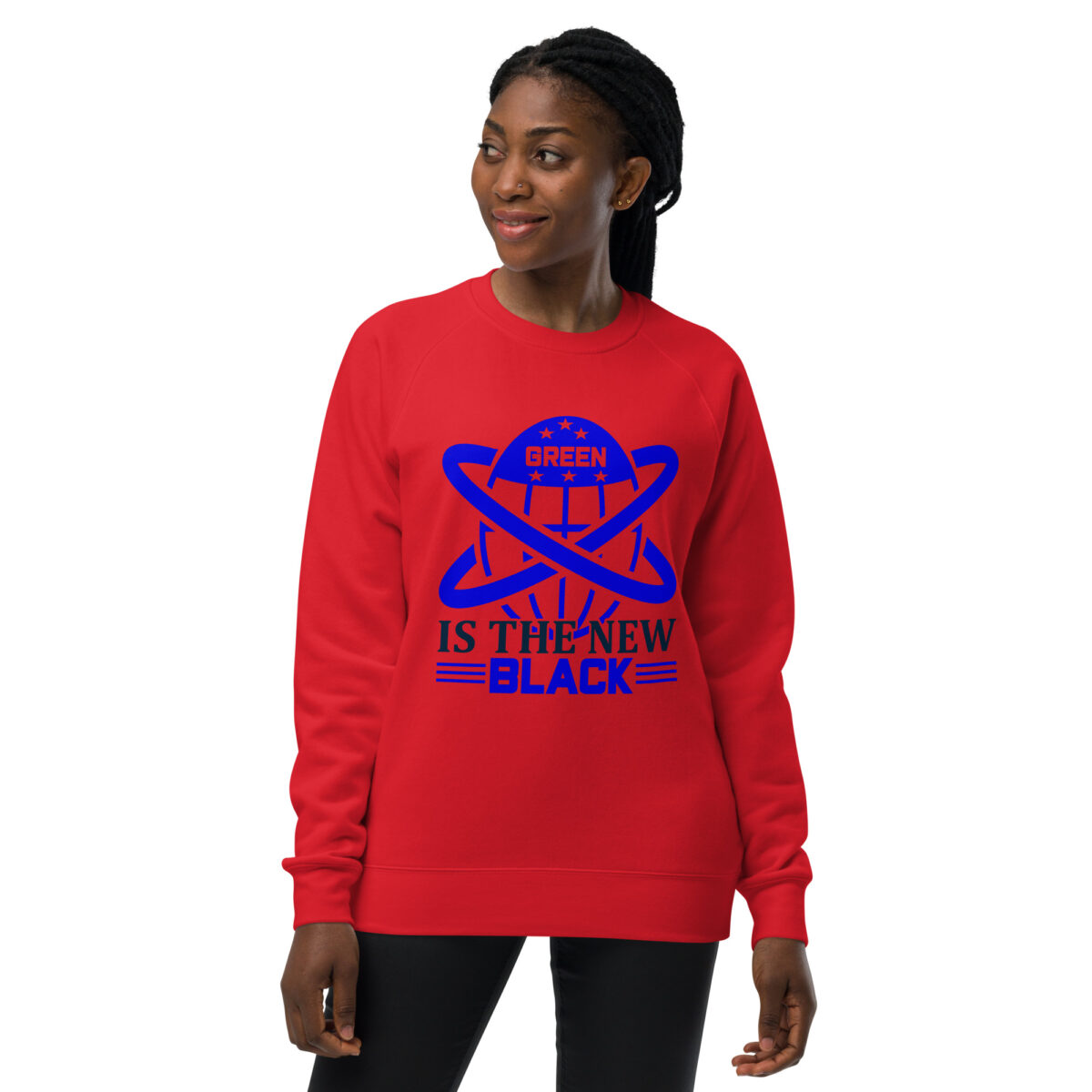 unisex raglan sweatshirt red front 644181d14732c