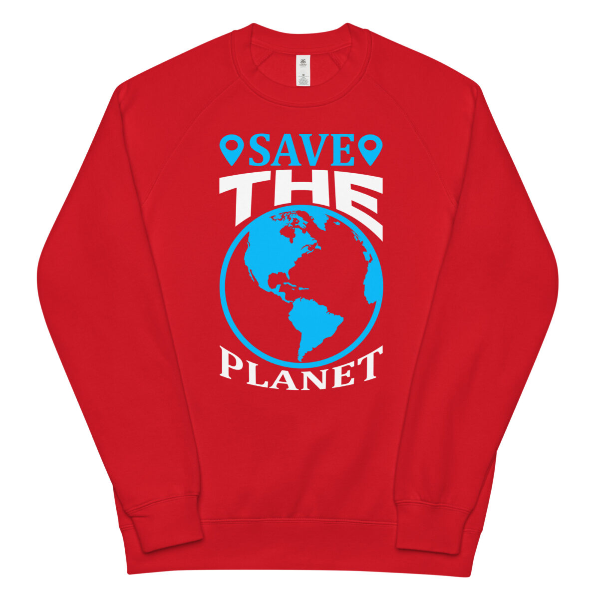 unisex raglan sweatshirt red front 644183289ccb4