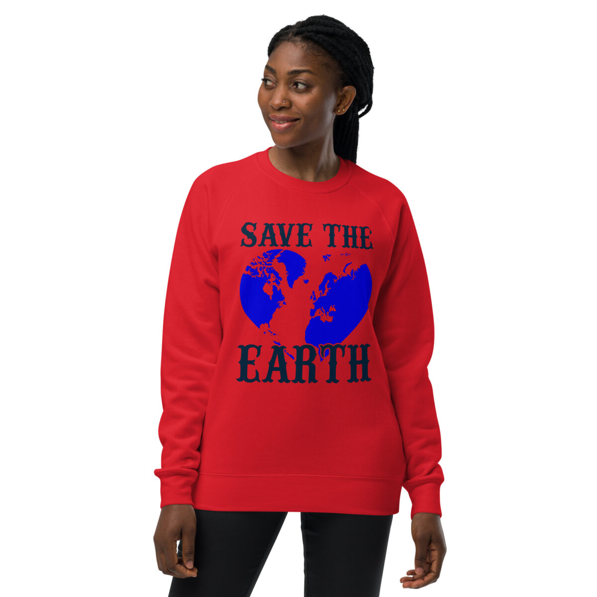 unisex raglan sweatshirt red front 644183b01d12e