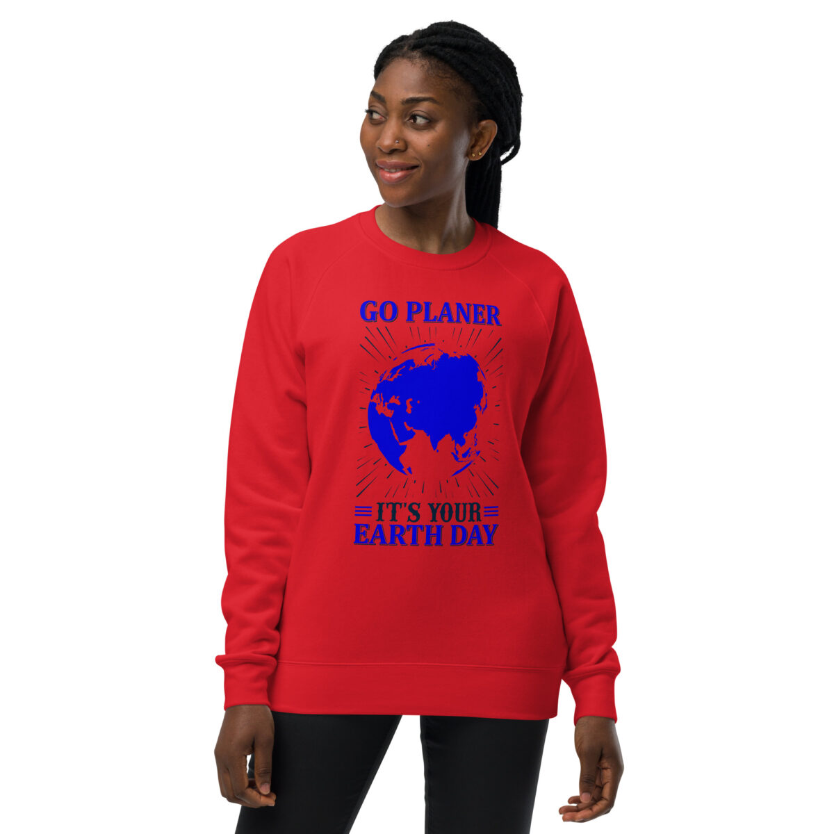 unisex raglan sweatshirt red front 64426160807ad