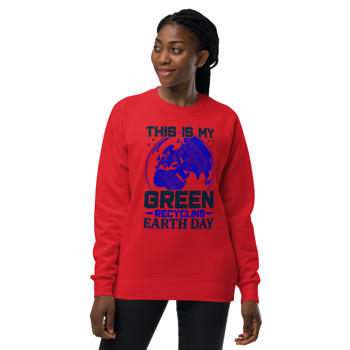 unisex raglan sweatshirt red front 64426354a3a6b