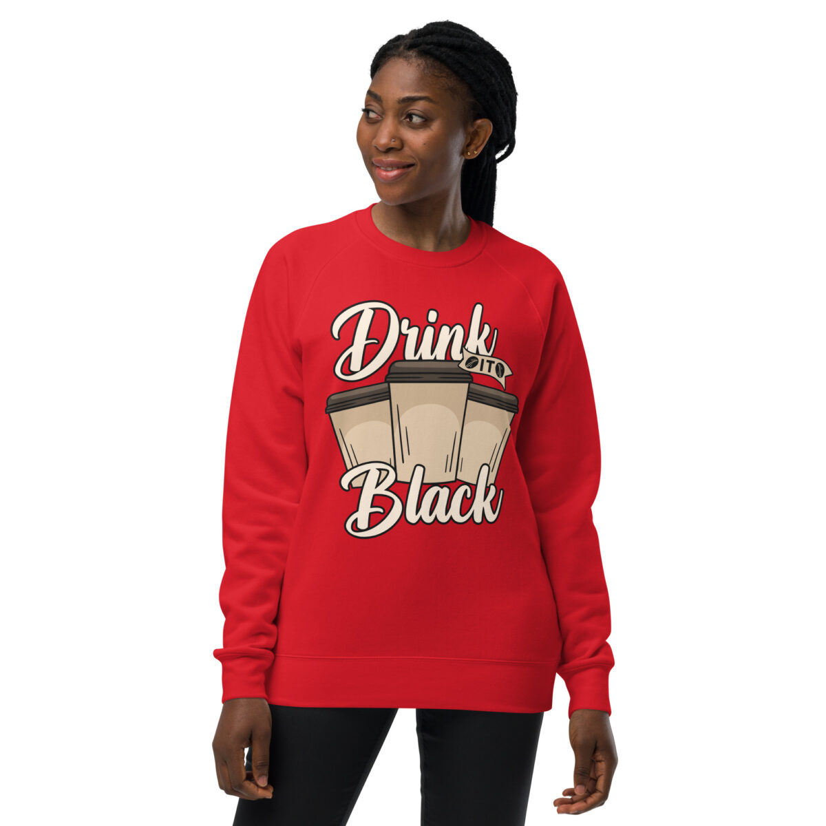 unisex raglan sweatshirt red front 6442b7c8c445d