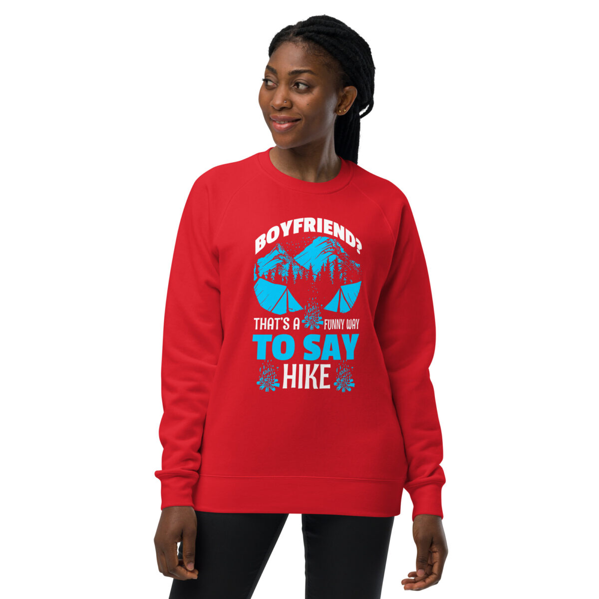 unisex raglan sweatshirt red front 6442c8bf6f447