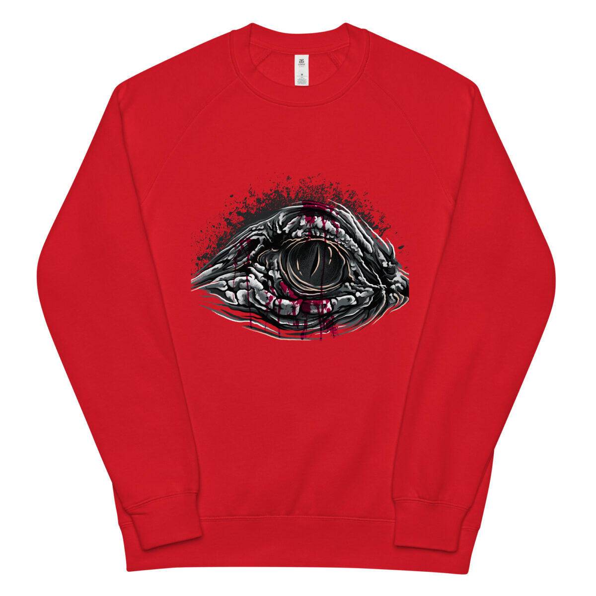 unisex raglan sweatshirt red front 644680b682670