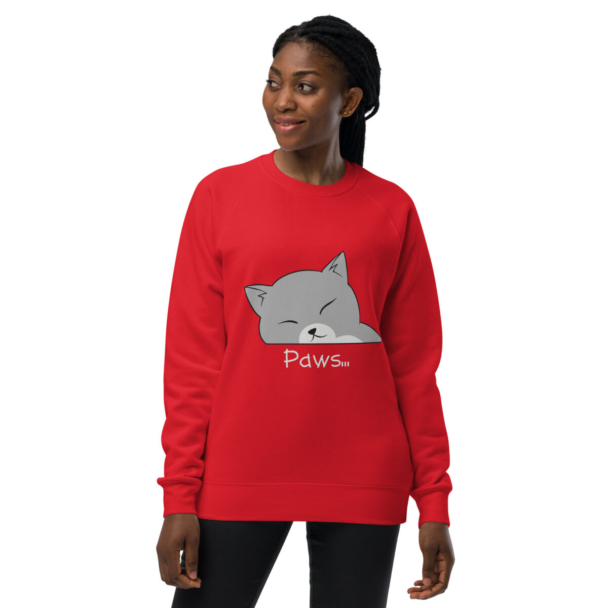 unisex raglan sweatshirt red front 6446d4a4a599a