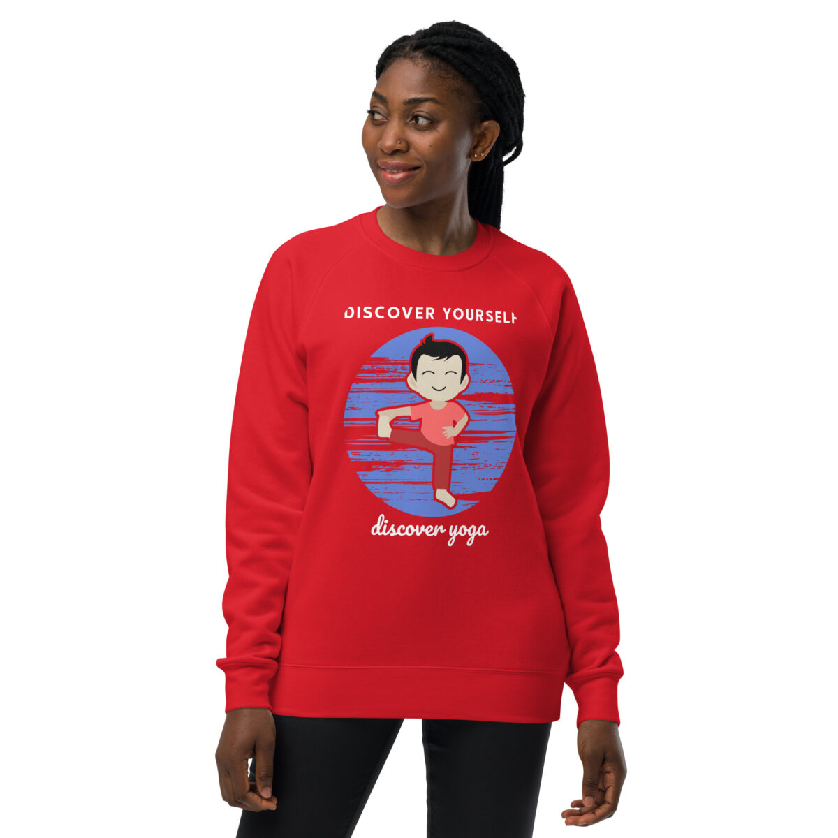 unisex raglan sweatshirt red front 64480c67704af