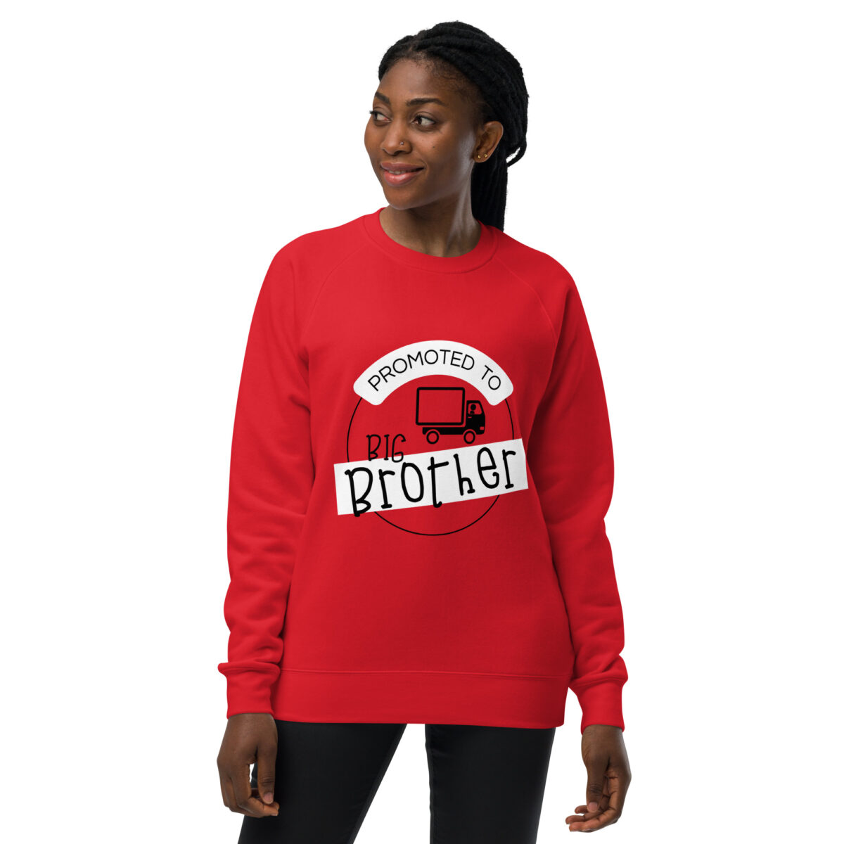 unisex raglan sweatshirt red front 6448f2b79b9c1