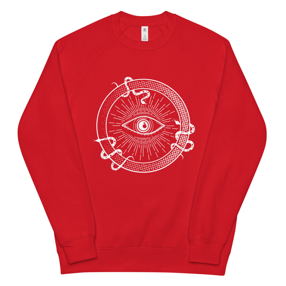 unisex raglan sweatshirt red front 64493319ec24c