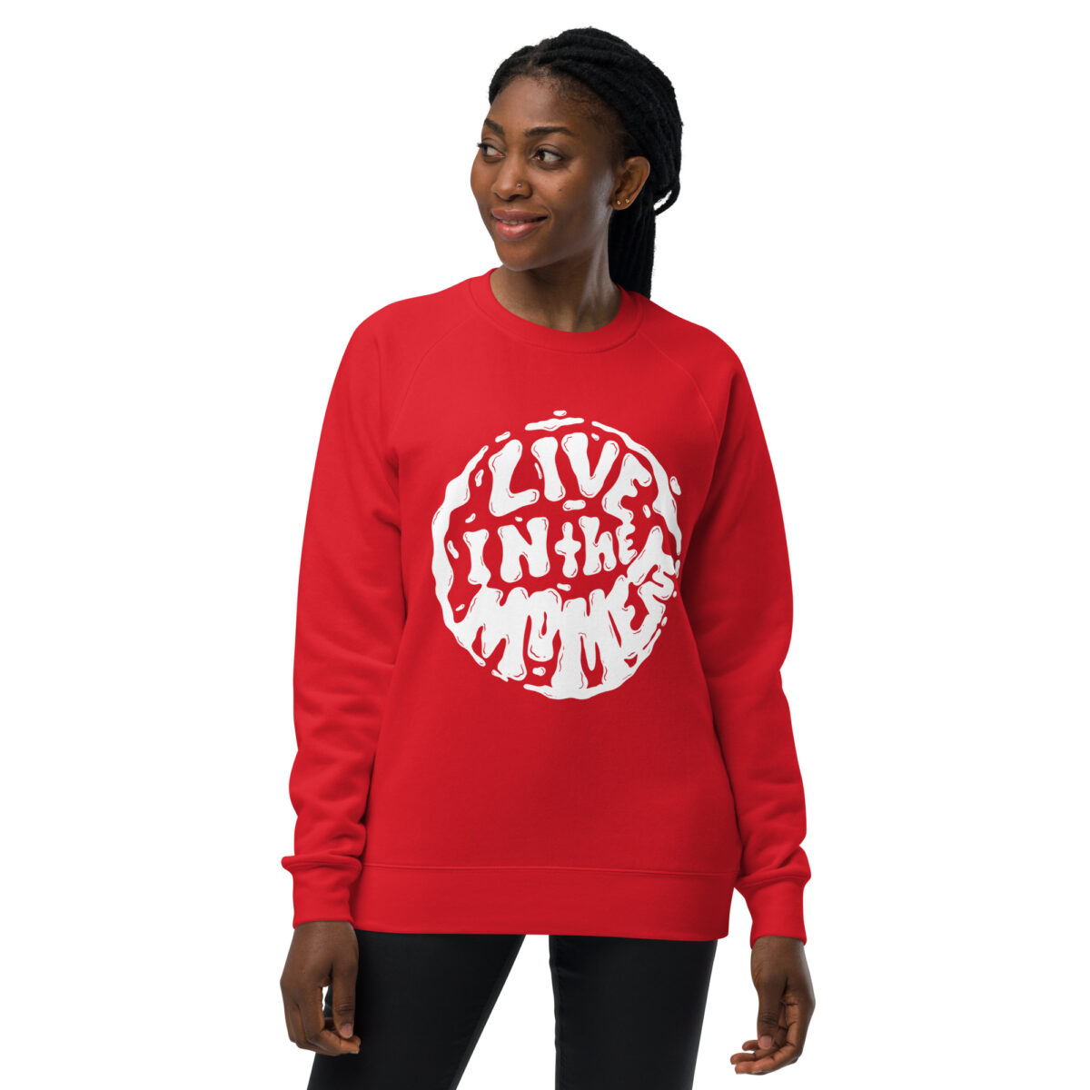 unisex raglan sweatshirt red front 6449400b21d5b