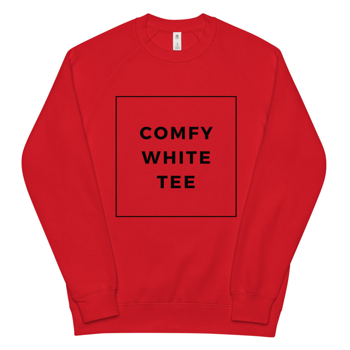 unisex raglan sweatshirt red front 64494a840dbd3