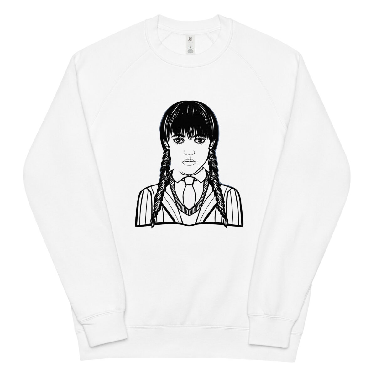 unisex raglan sweatshirt white front 643d1d1f4bc8f