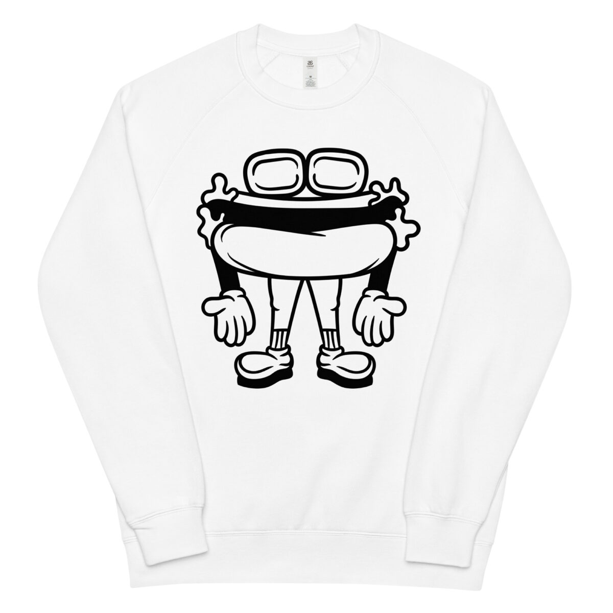 unisex raglan sweatshirt white front 643d6341d1442