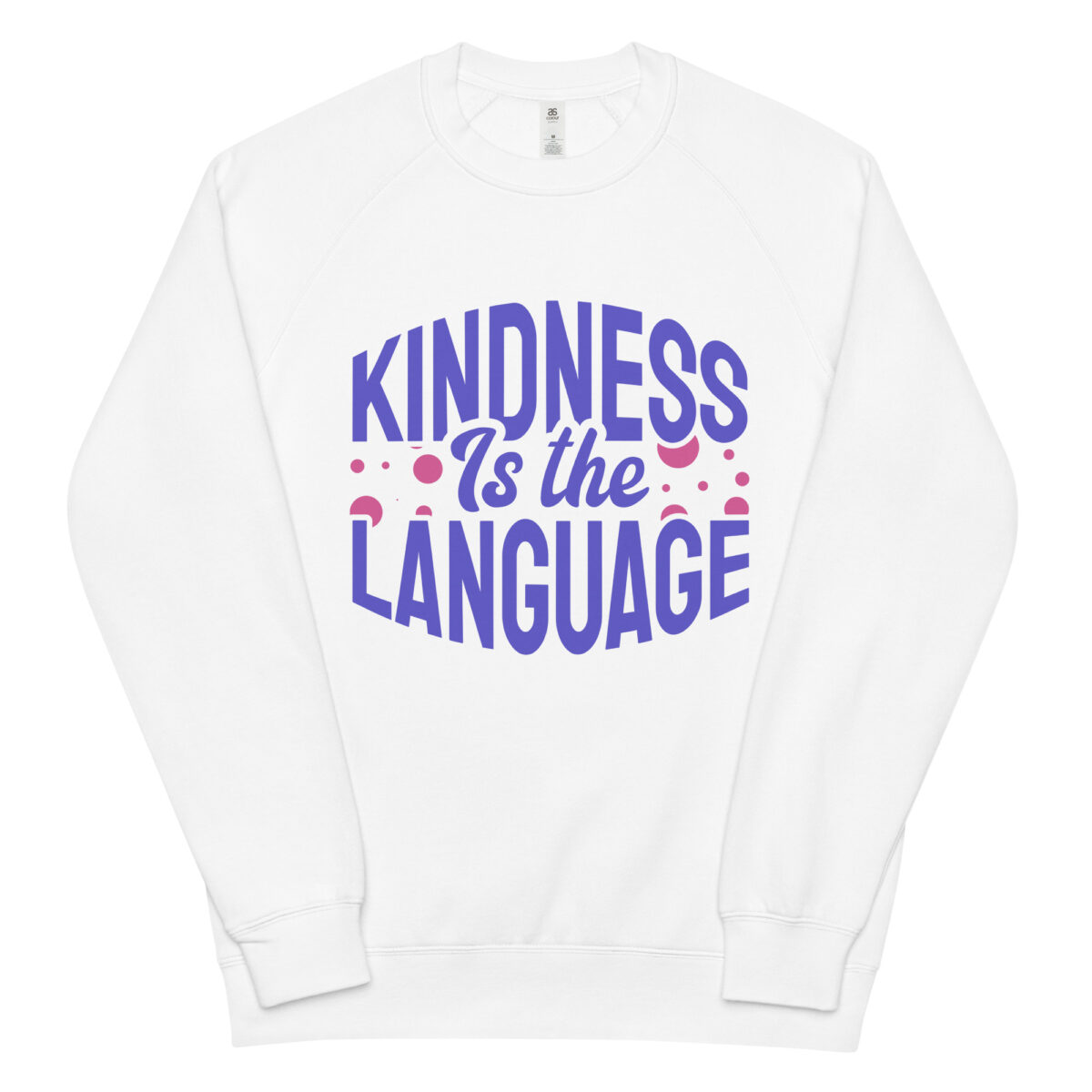 unisex raglan sweatshirt white front 643d7315b2bfe