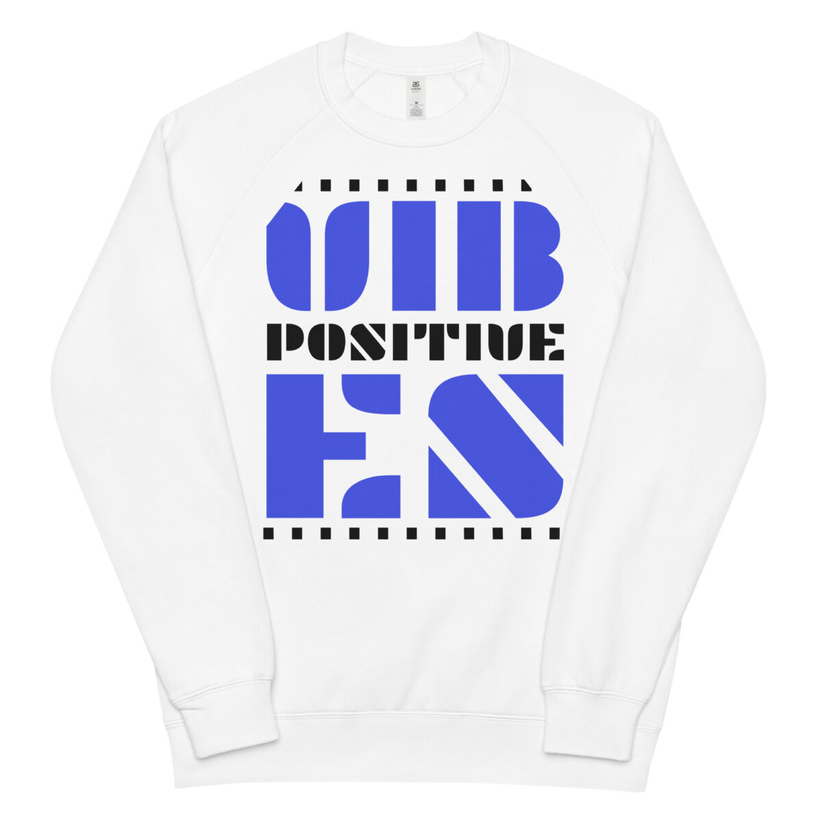 unisex raglan sweatshirt white front 643d8180951e9