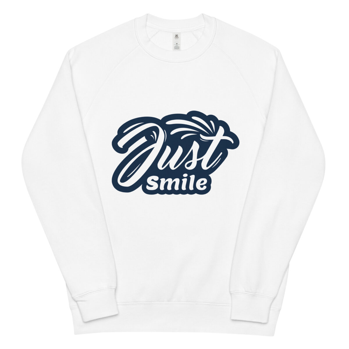 unisex raglan sweatshirt white front 643d836df1a29