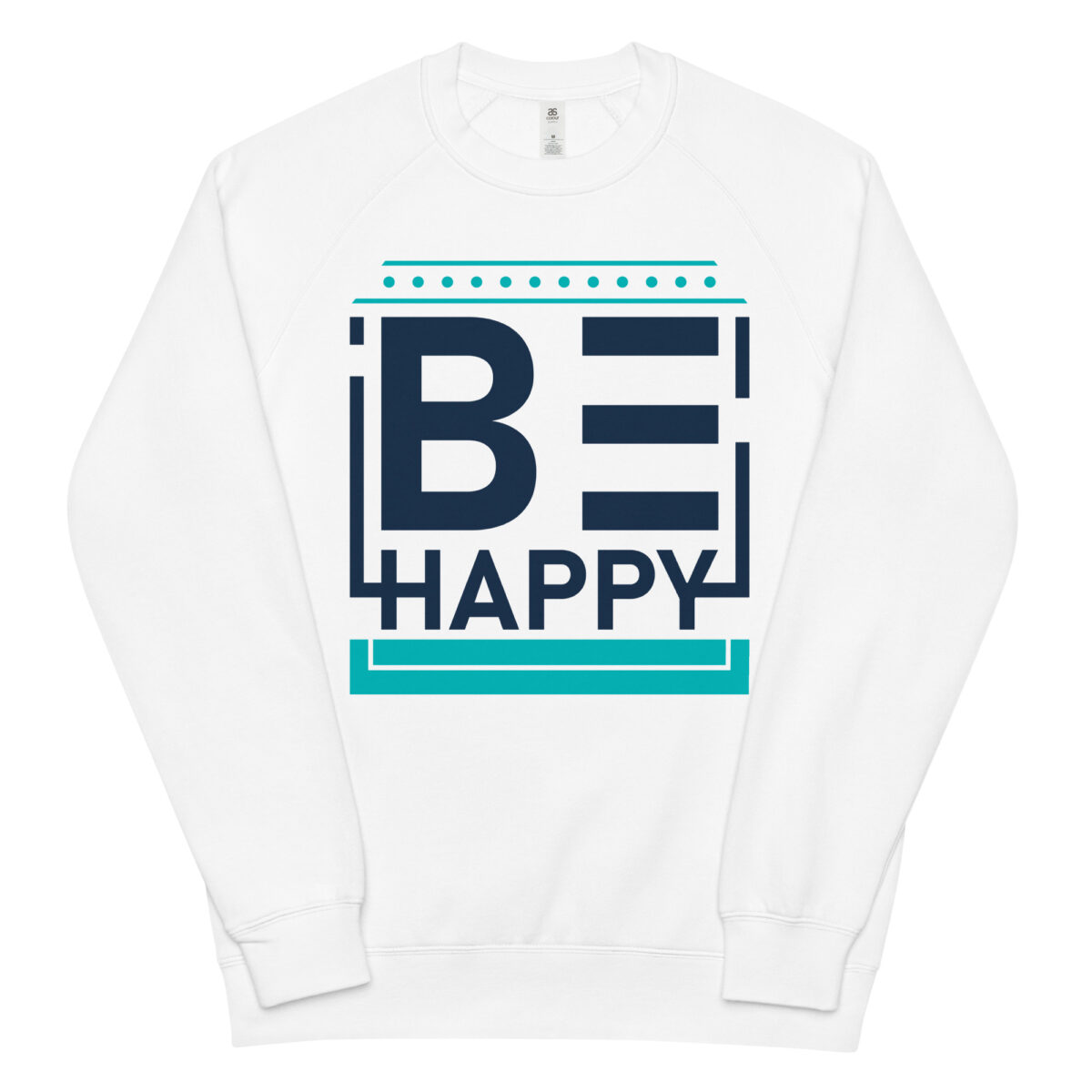 unisex raglan sweatshirt white front 643d88f28da8b