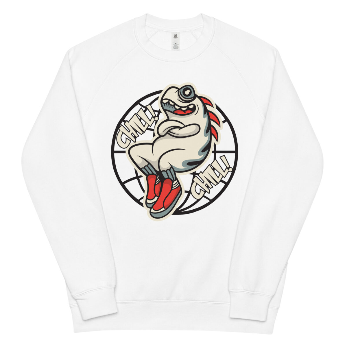 unisex raglan sweatshirt white front 643e70a856e2f