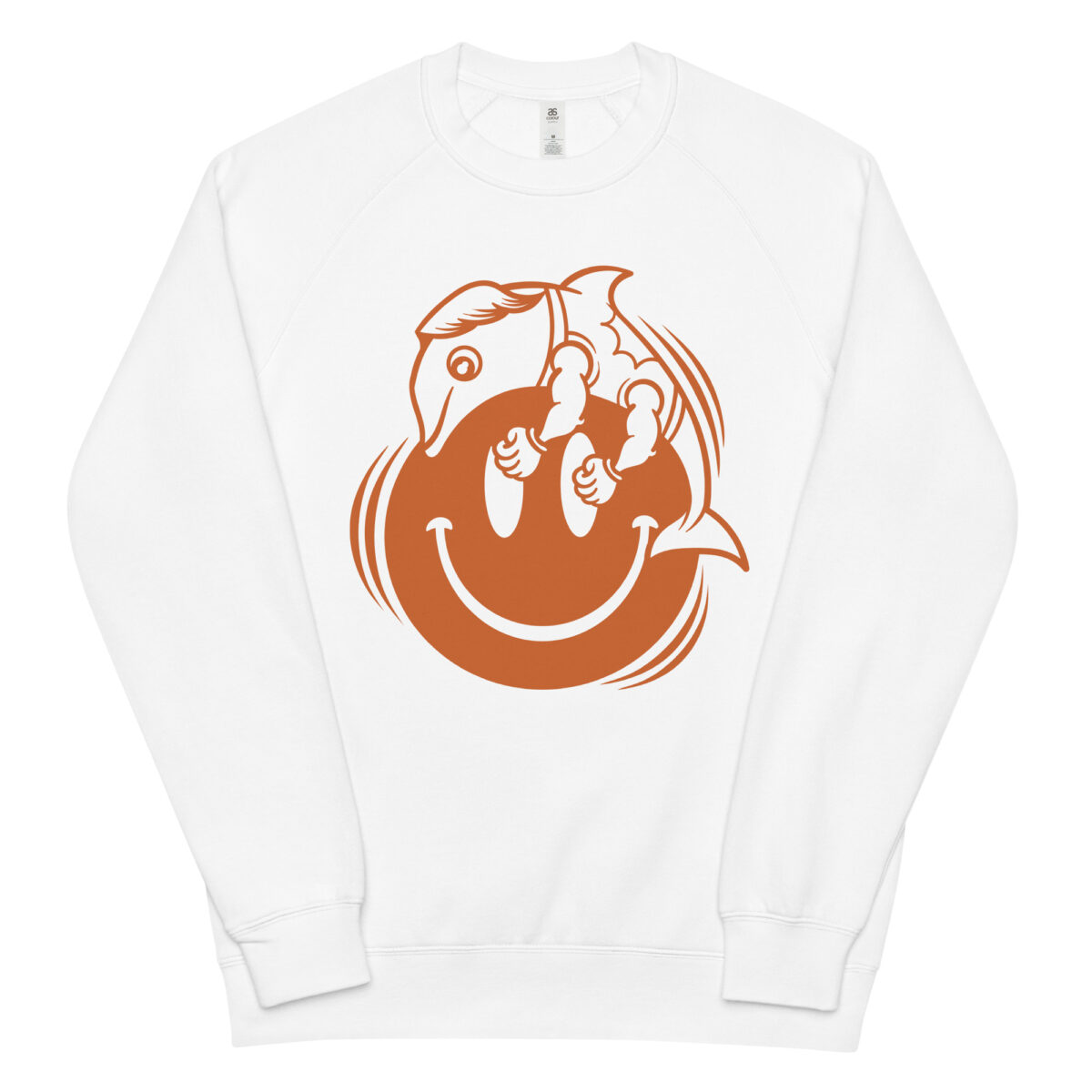 unisex raglan sweatshirt white front 643e7505b5d37