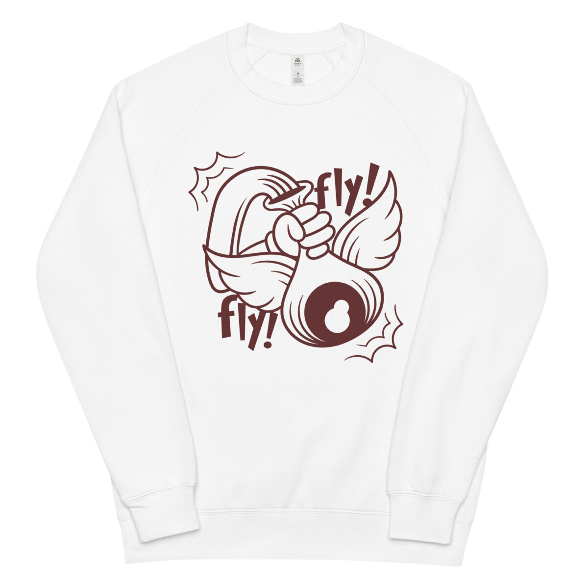 unisex raglan sweatshirt white front 643e770ad2b8c