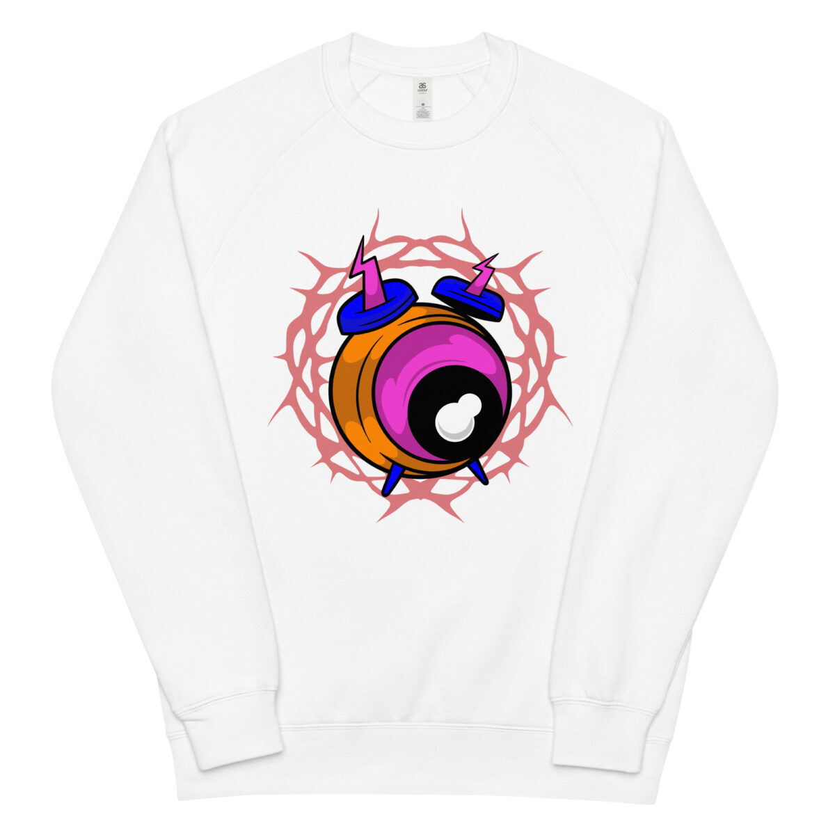 unisex raglan sweatshirt white front 643e78264cefb