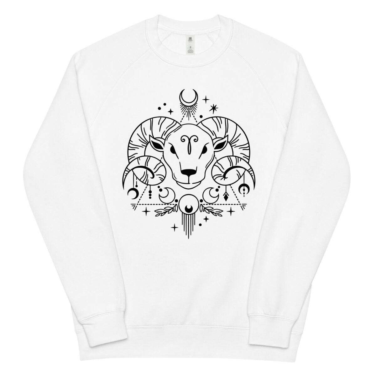 unisex raglan sweatshirt white front 643fc2c8cdd0f