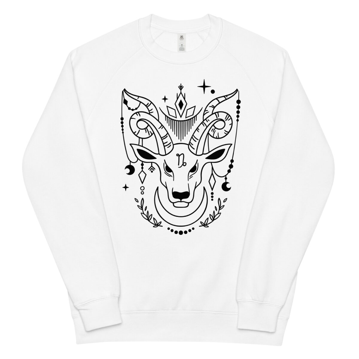 unisex raglan sweatshirt white front 643fc391c1de7