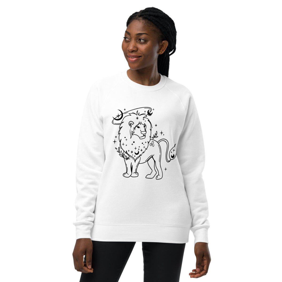 unisex raglan sweatshirt white front 643ff85f4b340