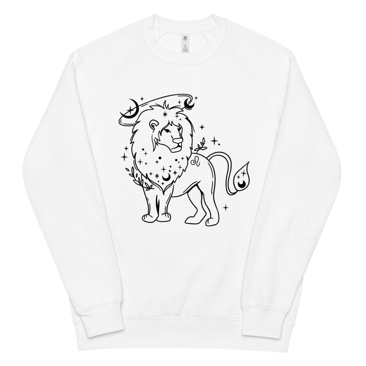 unisex raglan sweatshirt white front 643ff85f4b559