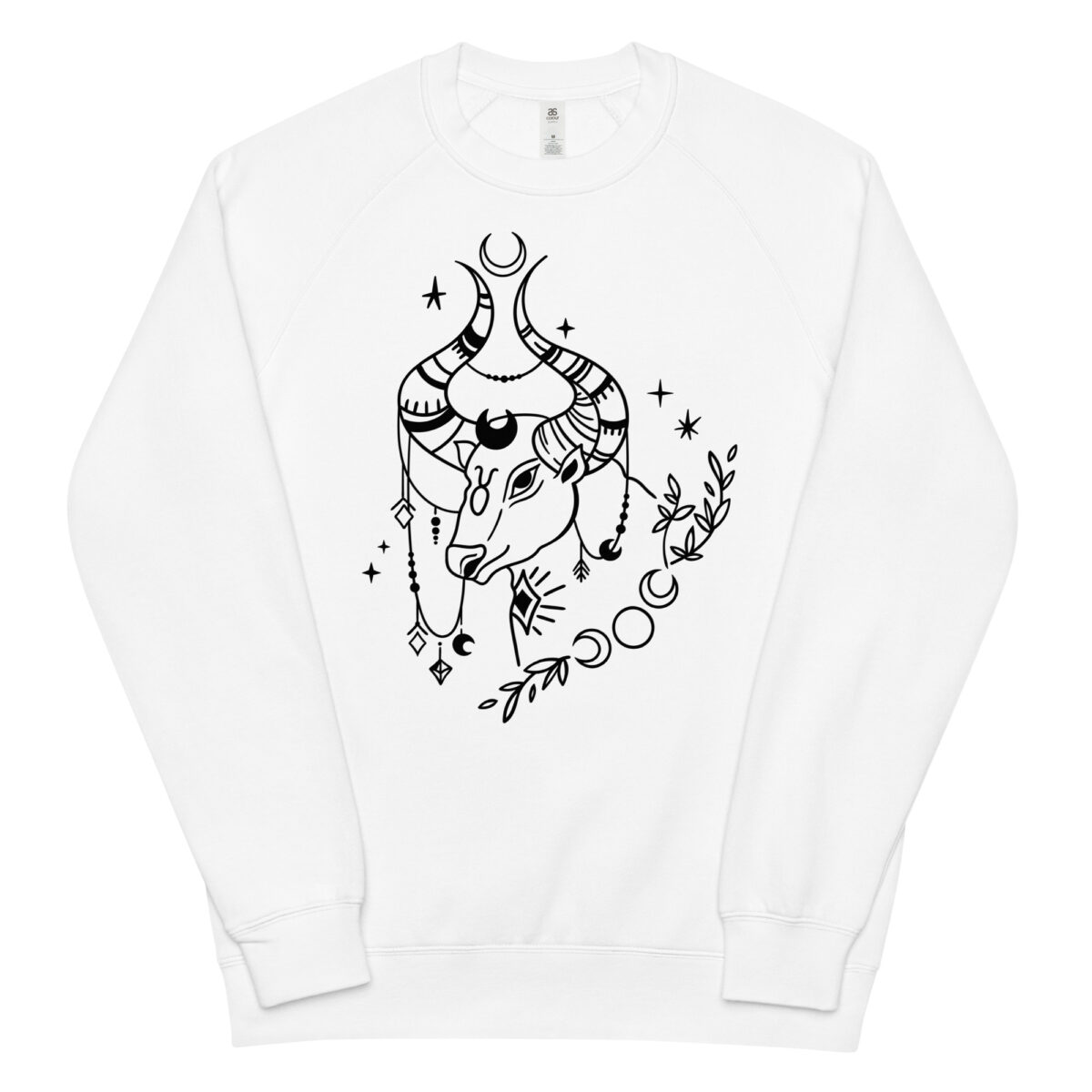 unisex raglan sweatshirt white front 643ff8e209aca