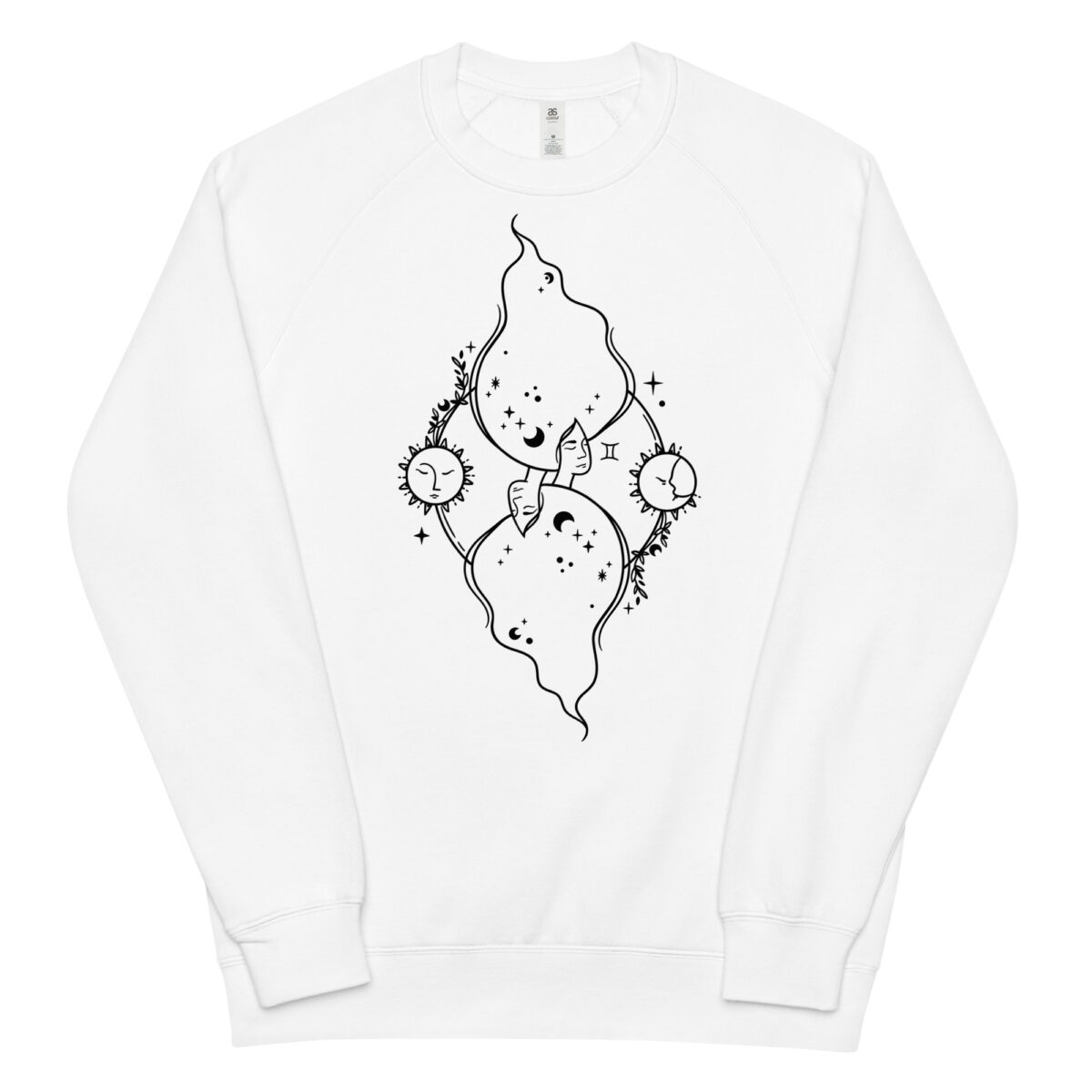 unisex raglan sweatshirt white front 643ff956c204e