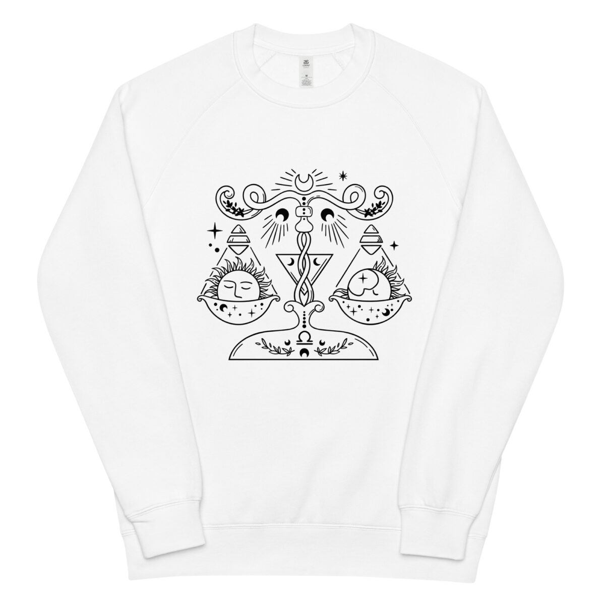 unisex raglan sweatshirt white front 643ffa4eb0e0e