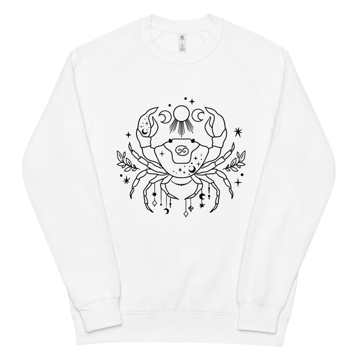 unisex raglan sweatshirt white front 643ffbd46f1d1