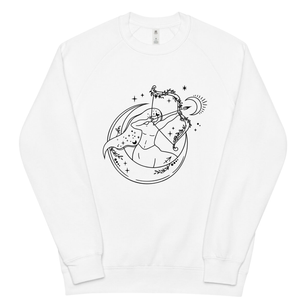 unisex raglan sweatshirt white front 643ffd32ca102