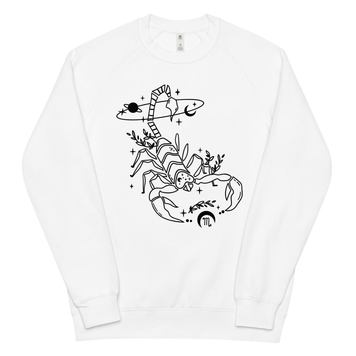 unisex raglan sweatshirt white front 643ffd83a2e2f