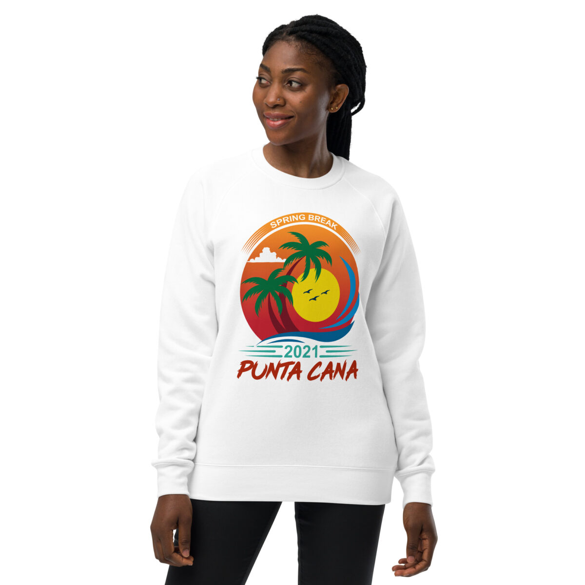 unisex raglan sweatshirt white front 644004ef189c5