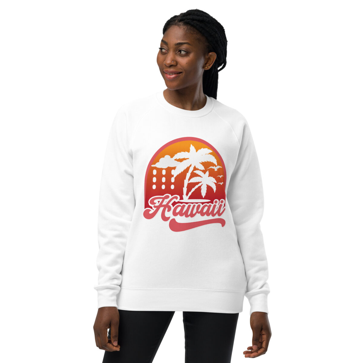 unisex raglan sweatshirt white front 644006c274f2d