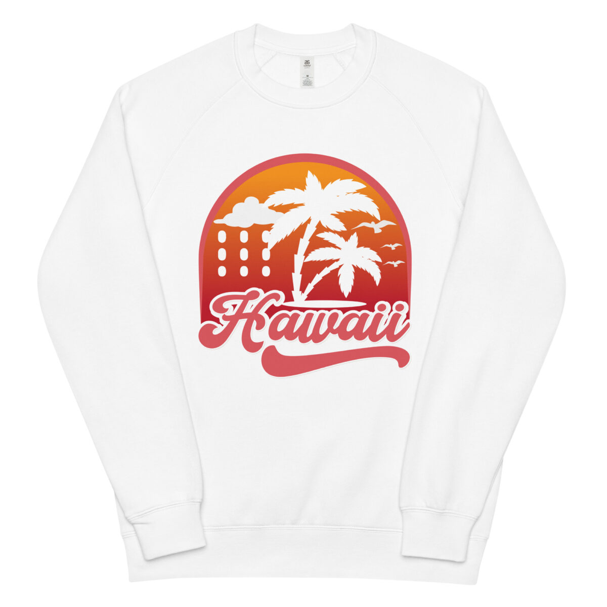 unisex raglan sweatshirt white front 644006c275081