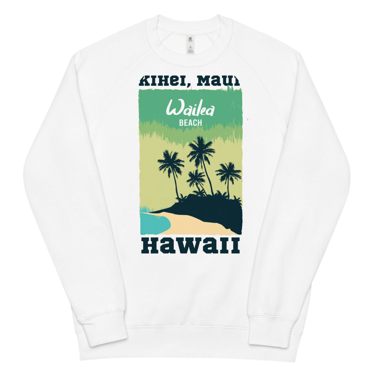 unisex raglan sweatshirt white front 644008928856d