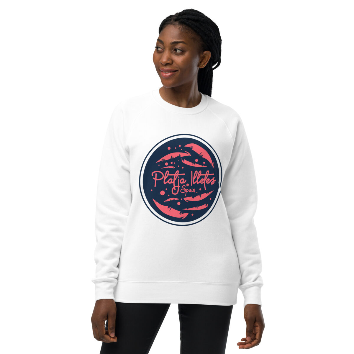 unisex raglan sweatshirt white front 6440155e6052e