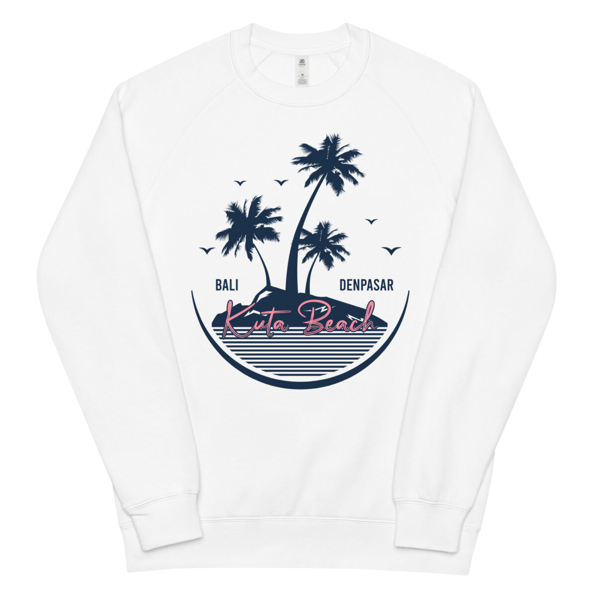 unisex raglan sweatshirt white front 644035de8d7cc