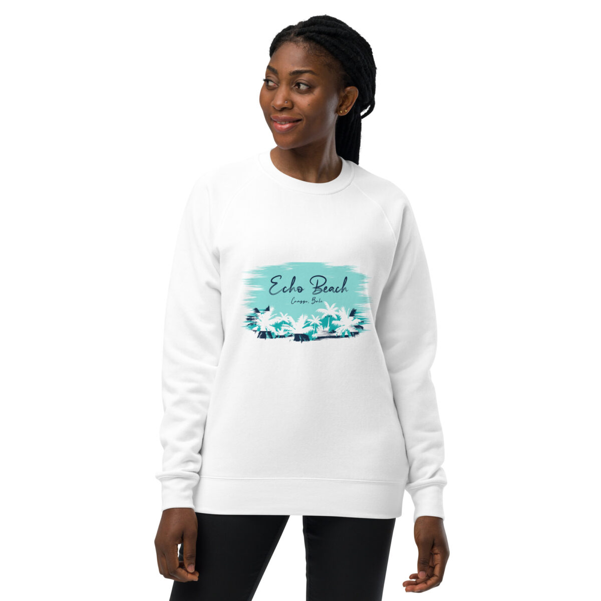 unisex raglan sweatshirt white front 64411e5e13b79