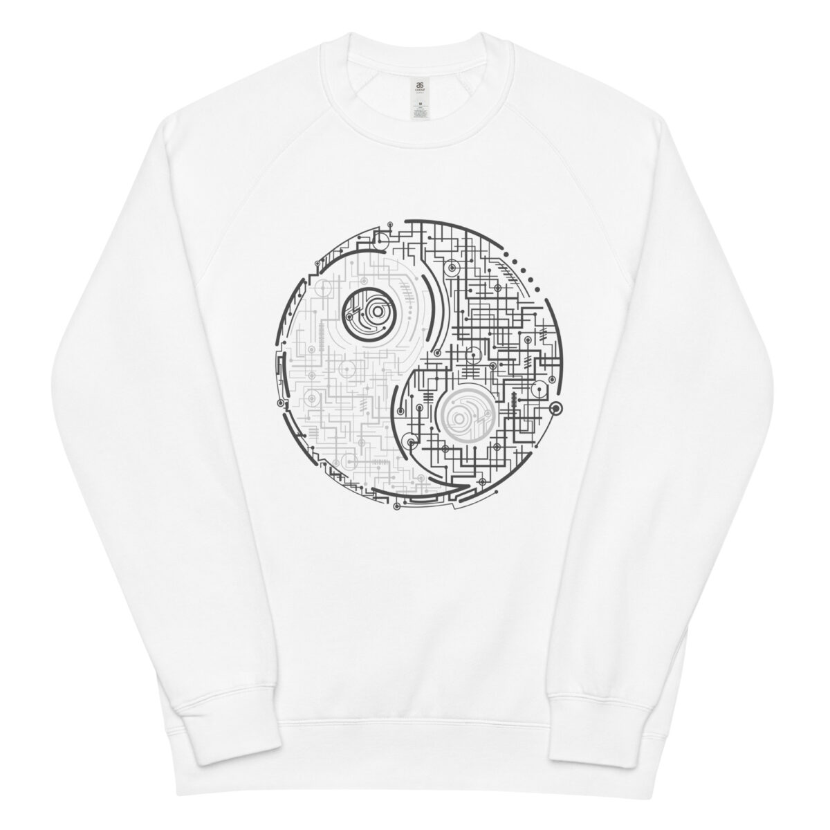 unisex raglan sweatshirt white front 6441640ade8a1