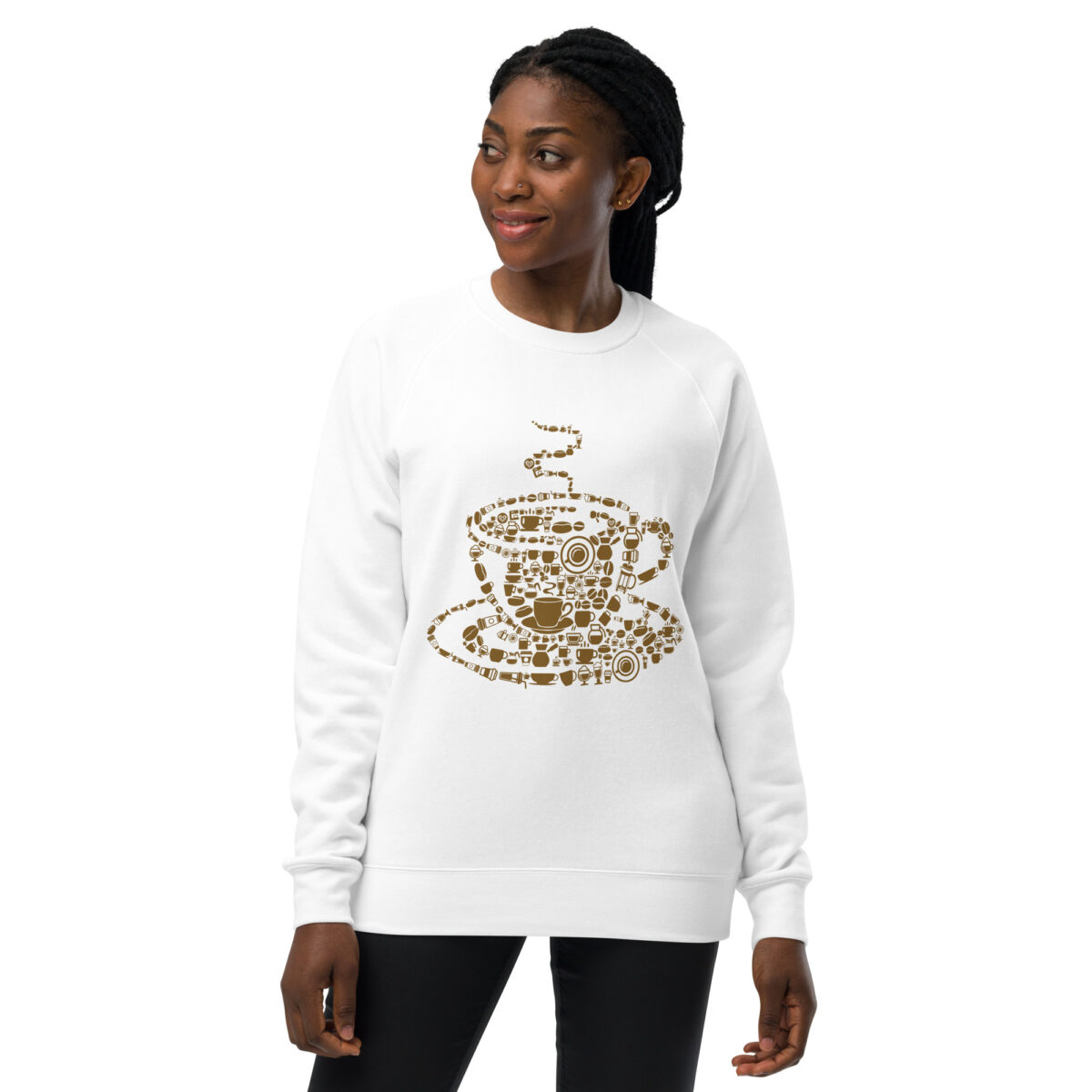 unisex raglan sweatshirt white front 64416cde5528b