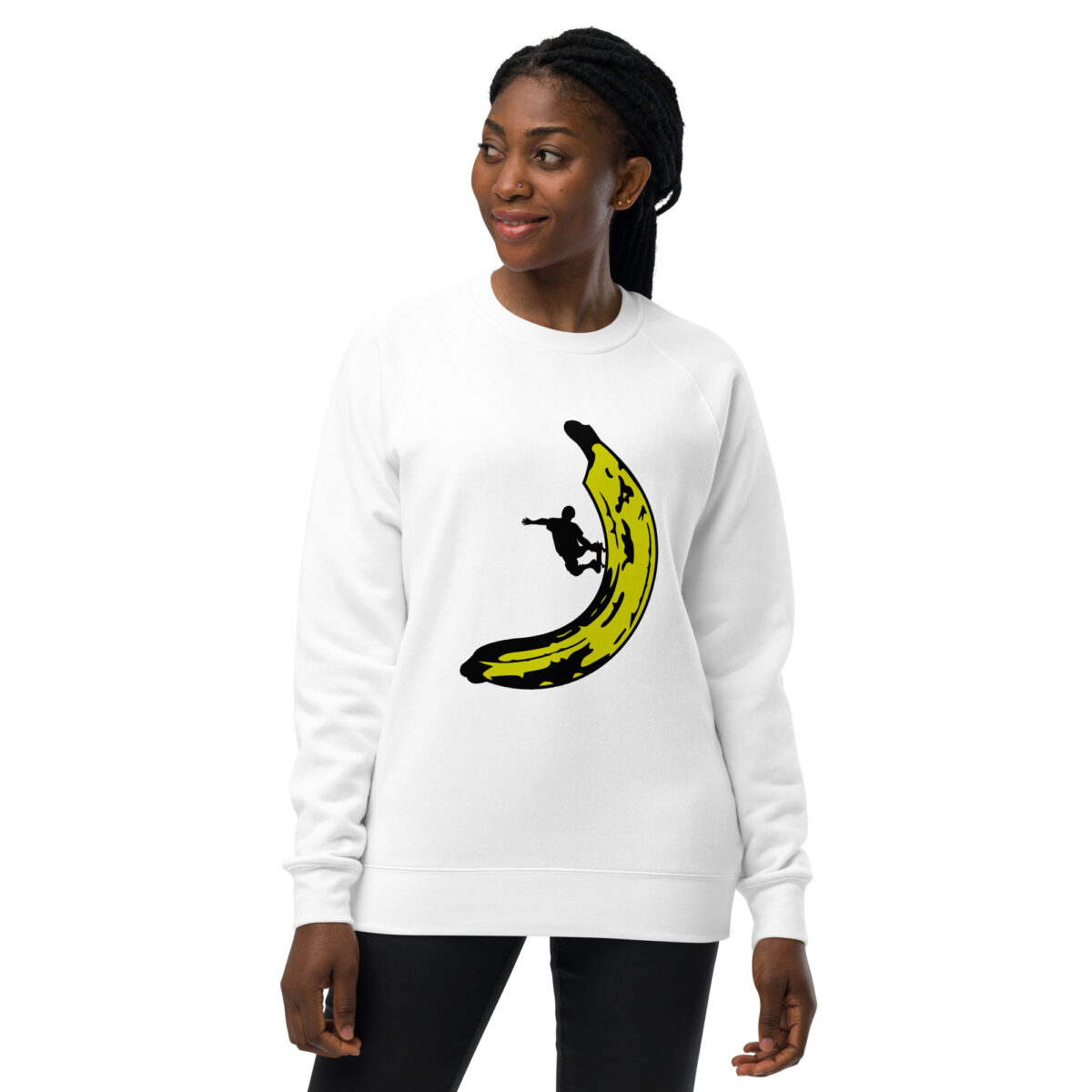 unisex raglan sweatshirt white front 6441739370186